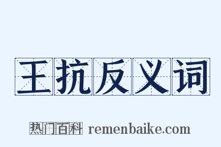 王抗反义词是什么意思的图片
